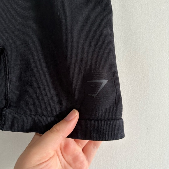 Gymshark Black Ribbed Cotton Seamless Shorts size XS EUC - Picture 10 of 11